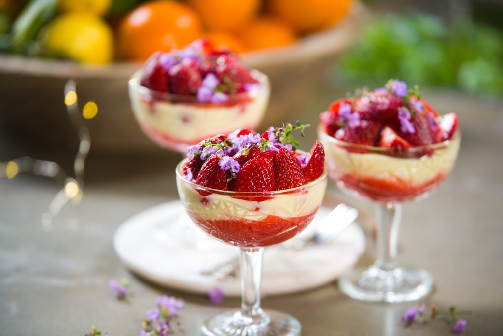 Strawberry Lemon Posset